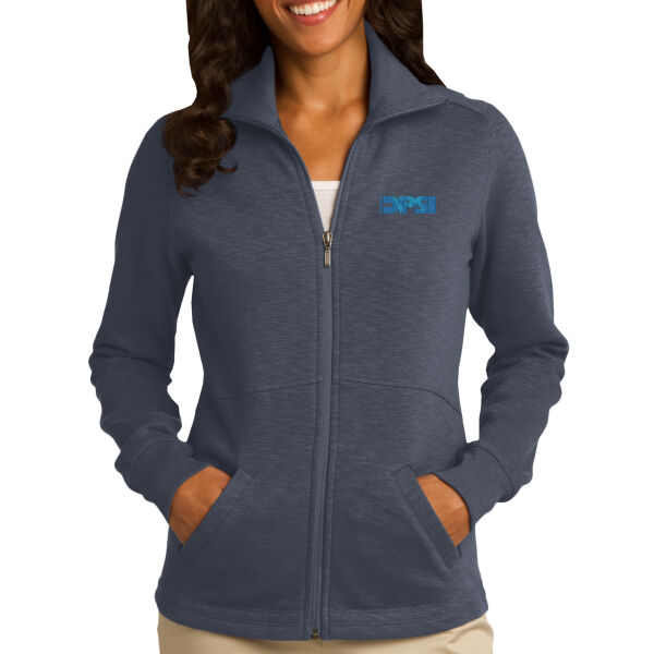 Port Authority® Ladies Slub Fleece Full-Zip Jacket Thumbnail
