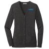(KM) Ladies Marled Cardigan Sweater Thumbnail